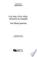 Con Villa (1916-1920), memorias de campaña