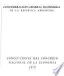 Conclusiones del Congreso Nacional de la Economía, 1970