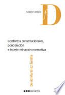 Conflictos constitucionales, ponderación e indeterminación normativa