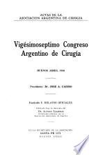 Congreso Argentino de Cirugía. 1956 v. 1