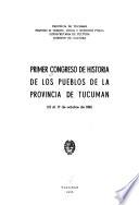 Congreso de Historia de los Pueblos de la Provincia de Tucumán