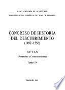 Congreso de Historia del Descubrimiento (1492-1556)
