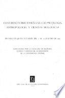 Congreso sobre Enseñanza de Psicología, Antropología, y Ciencias Biológicas