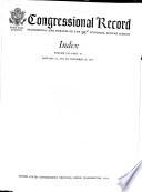 Congressional Record Index