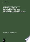Constantes y fragmentos del pensamiento luliano