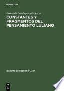 Constantes y fragmentos del pensamiento luliano