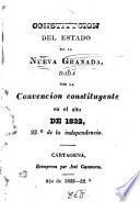Constitucion del estado de la Nueva Granada ... 1832