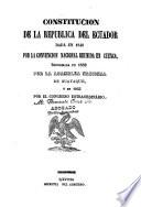Constitucion, leyes, decretos y resoluciones del Congreso de 1853, y decretos reglamentarios del poder ejecutivo