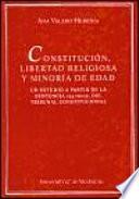 Constitución, libertad religiosa y minoría de edad