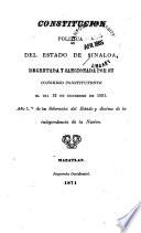 Constitución política del Estado de Sinaloa