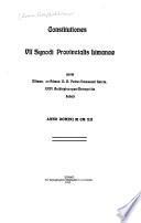 Constituciones del VII Concilio Provincial de Lima