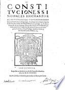 Constituciones sinodales hechas por ... don Gaspar de Quiroga ... Arçobispo de Toledo ...