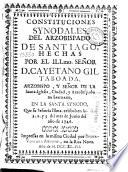 Constituciones synodales del arzobispado de Santiago