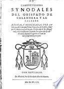 Constituciones synodales del Obispado de Calahorra y la Calzada
