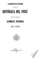 Constitution para la Républica del Perú
