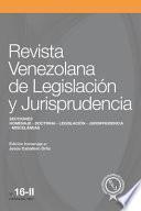 Contenido de la Revista Venezolana de Legislación y Jurisprudencia N.° 16-II