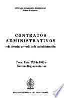 Contratos administrativos y de derecho privado de la administración