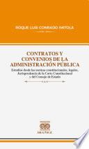 Contratos y convenios de la administración pública