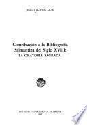 Contribución a la bibliografía salmantina del siglo XVIII