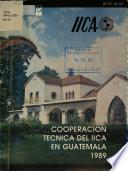 Cooperacion Tecnica Deliica en Guatemala 1989