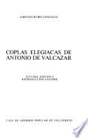 Coplas elegíacas de Antonio de Valcázar