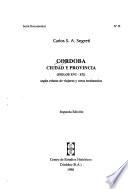 Córdoba, ciudad y provincia, siglos XVI-XX