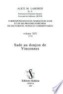 Correspondances du marquis de Sade et de ses proches enrichies de documents, notes et commentaires: 1779, Sade au donjon de Vincennes