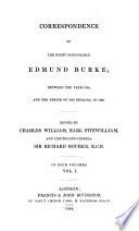 Correspondence of the Right Honourable Edmund Burke