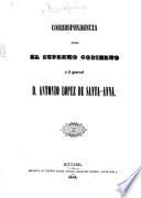 Correspondencia entre el Supremo Gobierno y el general D. A. Lopez de Santa-Anna. [Dec. 1844-Mar. 1845.]