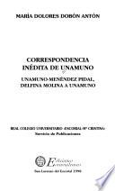 Correspondencia inédita de Unamuno