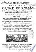 Cosas maravillosas de la santa ciudad de Roma