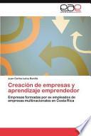 Creación de Empresas Y Aprendizaje Emprendedor