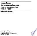Creadores latinoamericanos contemporáneos, 1950-1976