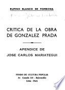 Critica de la obra de Gónzález Prada