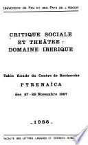Critique sociale et théâtre