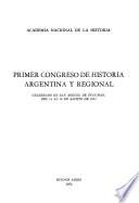 Crónica del Congreso de Historia Argentina y Regional