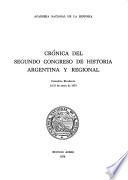 Crónica del Segundo Congreso de Historia Argentina y Regional