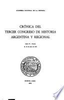Crónica del tercer Congreso de Historia Argentina y Regional