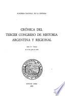 Crónica del tercer Congreso de historia argentina y regional