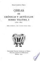 Crónicas y artículos sobre teatro, I, 1876-1880