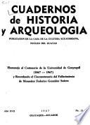 Cuadernos de historia y arqueoloǵia