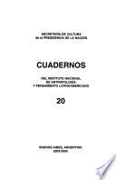 Cuadernos del Instituto Nacional de Antropología y Pensamiento Latinoamericano