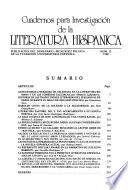 Cuadernos para investigación de la literatura hispánica