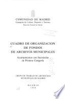 Cuadro de organización de fondos de archivos municipales