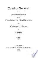 Cuadro general de las propiedades inscritas por la Comisión de rectificación del catastro urbano de 1909