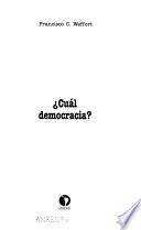 Cuál democracia?