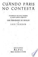 Cuando París no contesta
