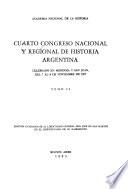 Cuarto Congreso Nacional y Regional de Historia Argentina