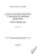 Cuarto Congreso Nacional y Regional de Historia Argentina