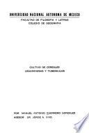 Cultivo de cereales, leguminosas y tubérculos